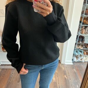 Vintage DEHEN pure thick black sweater Portland Oregon "all wool 100% worsted"